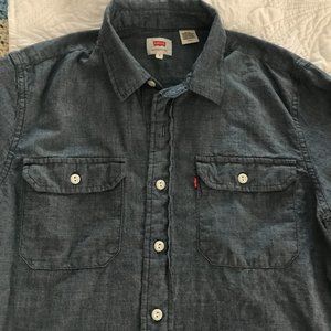 NWOT - Levi's Button Up Cotton Denim Long Sleeve Top - Size S